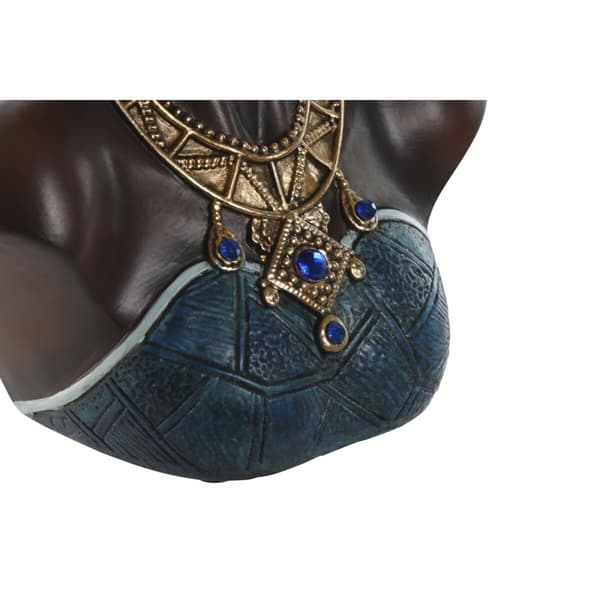 Dekorativ figur Home ESPRIT Blå Sort Gylden Afrikansk kvinde 15 x 11 x 25 cm