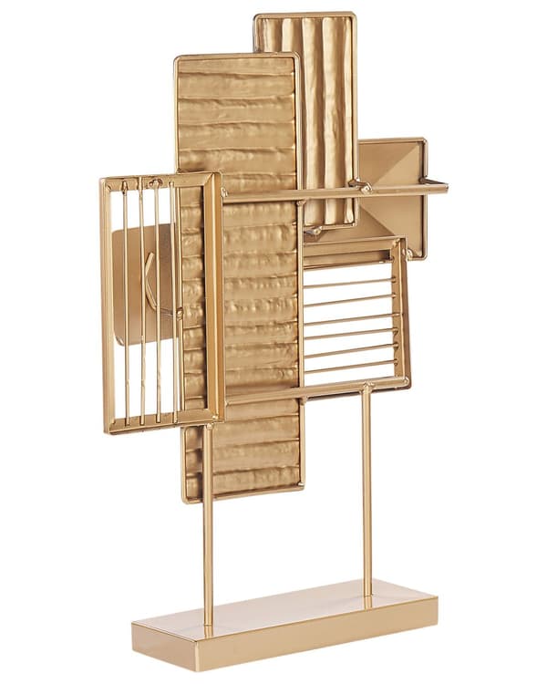 Dekoration Guld och Vit Metall Järn 44 cm Dekorativt föremål Accent Hemtillbehör Rektangulär Modern design Vardagsrum Sovrum Hall