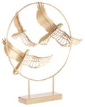Miniatyrbilde 5 av 6: Dekorativ figur Flerfarget jern 56 cm Statue med fugler på stativ Statuette Ornament Dekor tilbehør