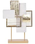 Pikkukuva 1 / 7: Koriste kulta/valkoinen metalli rauta 44 cm jalusta moderni tyyli