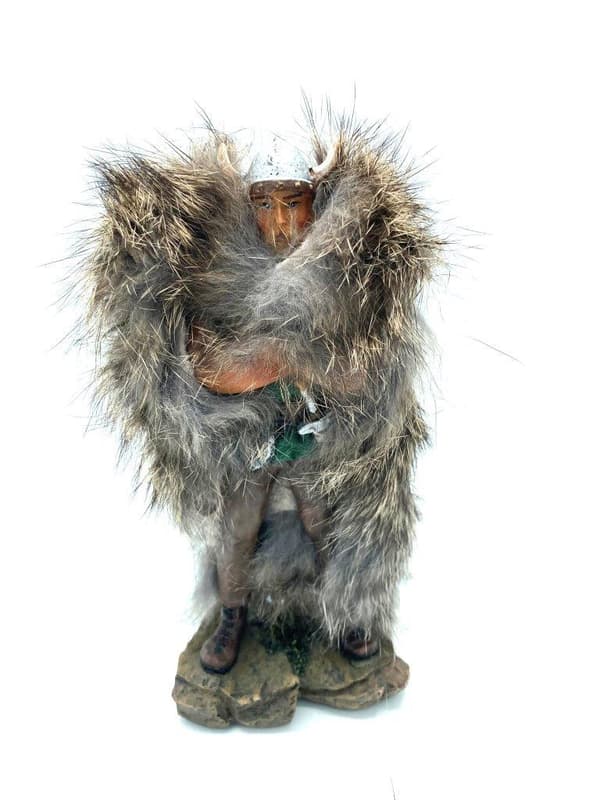 Viking warrior hand painted figure ax and axe