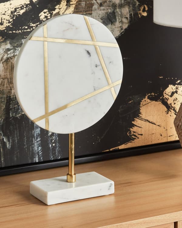 Dekorativ hvid 31 cm marmor håndlavet geometrisk moderne minimalistisk stil stue