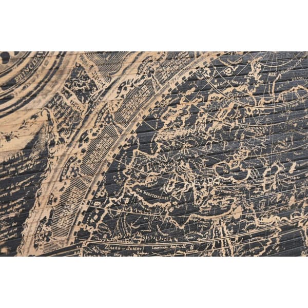 Vægdekoration Home ESPRIT Sort Natur Verdenskort 149 x 2 x 105 cm