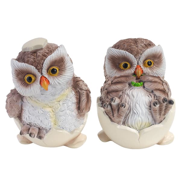 INF Cute Q Version Owl Resin Crafts Balkon Landskabsgartnerdekorationer