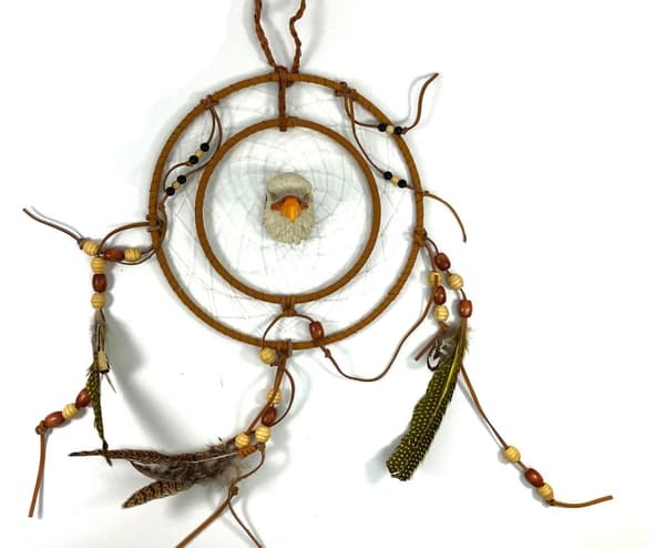 Dream catcher with an eagle head