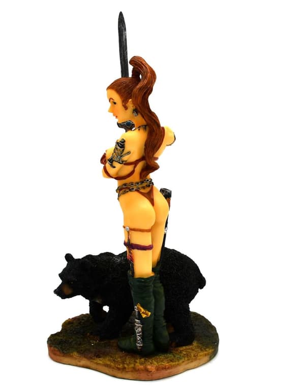 Female warrior with bear