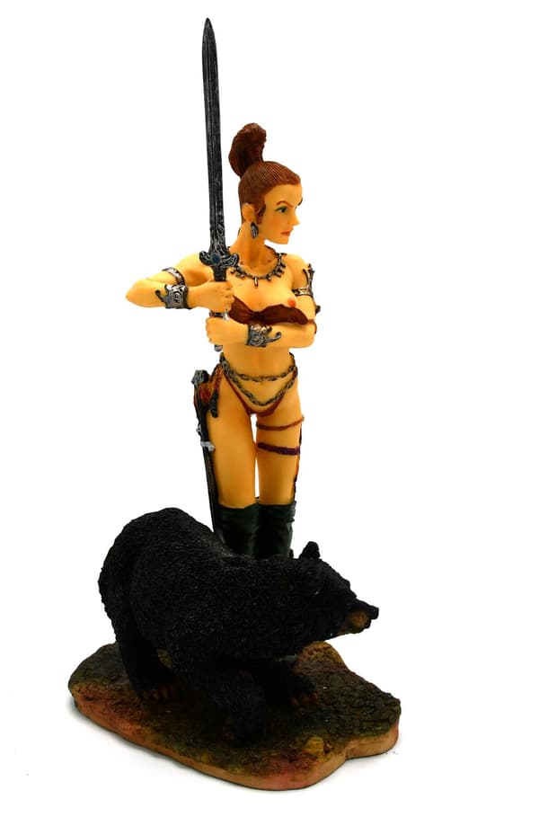 Female warrior with bear