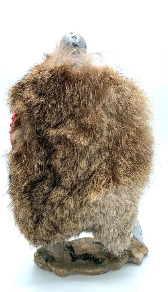 Stor Viking krigare handmålad figur svärd och sköld