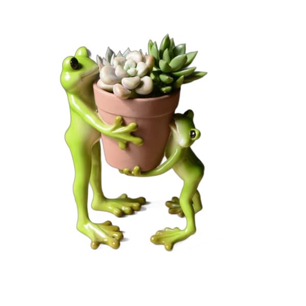 INF Harpiks frosk figur blomsterpotteholder