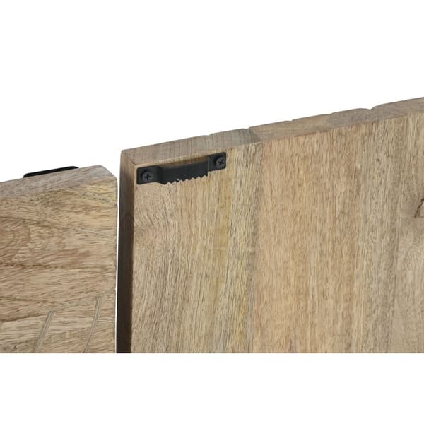 Väggdekoration Home ESPRIT Naturell Modern Löv av en växt 90 x 3 x 90 cm (9 Delar)