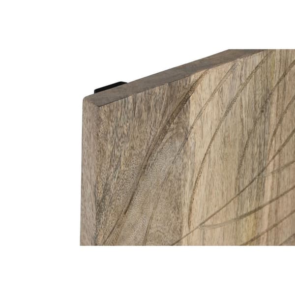 Vægdekoration Home ESPRIT Natur Moderne Blad af en plante 90 x 3 x 90 cm (9 Dele)