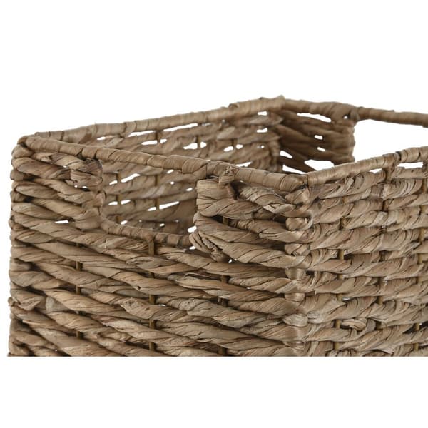 Korg - set Home ESPRIT Naturell Metall Naturliga fibrer 36 x 28 x 21 cm (2 Delar)