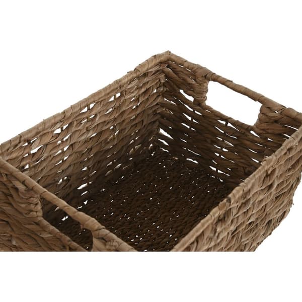 Korg - set Home ESPRIT Naturell Metall Naturliga fibrer 36 x 28 x 21 cm (2 Delar)