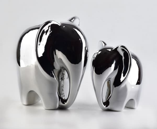 MIA SILVER Elefantfigur 15x13xh16,4cm