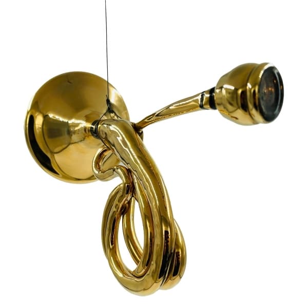 Armstrong Blues Glass Trumpet Pretzel, Unique - Kosta Boda