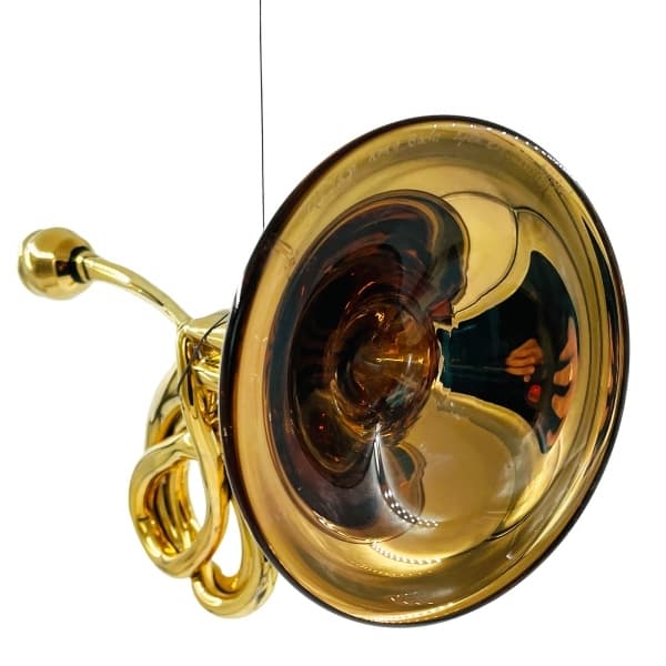 Armstrong Blues Glass Trumpet Pretzel, Unique - Kosta Boda