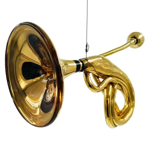 Armstrong Blues Glass Trumpet Pretzel, Unique - Kosta Boda