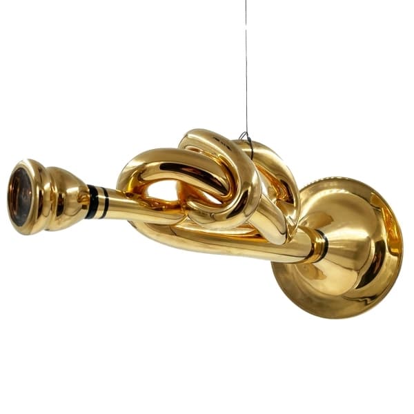Armstrong Blues Glass Trumpet Knot, Unique - Kosta Boda