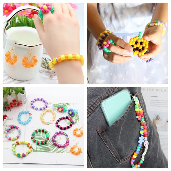 INF DIY Lerperlesæt, Sæt med Perler med Store Huller