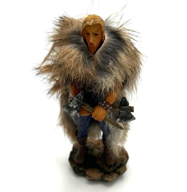 Viking Krigare med yxor Pälsklädd