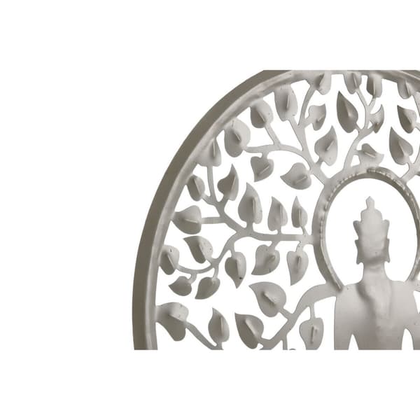 Hängdekoration Home ESPRIT Blå Vit Grå Rosa Järn Träd Buddha Orientalisk 33 x 1 x 77 cm (4 antal)