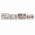 Pikkukuva 1 / 3: Tarjotinsetti DKD Home Decor Valkoinen Musta Kullattu Puu MDF 40 x 30 x 6 cm (2 osaa)