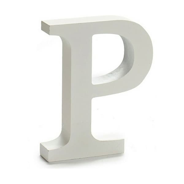 Kirjain Pincello P Valkoinen 2 x 16 x 14,5 cm (24 osaa)