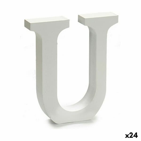 Kirjain Pincello U Valkoinen 2 x 16 x 14,5 cm (24 osaa)
