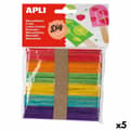 Miniatyrbillede 1 af 2: Materiale til håndarbejde Apli Multifarvet Træ 114 x 10 mm Iced lolly stick (5 enheder) (50 enheder)