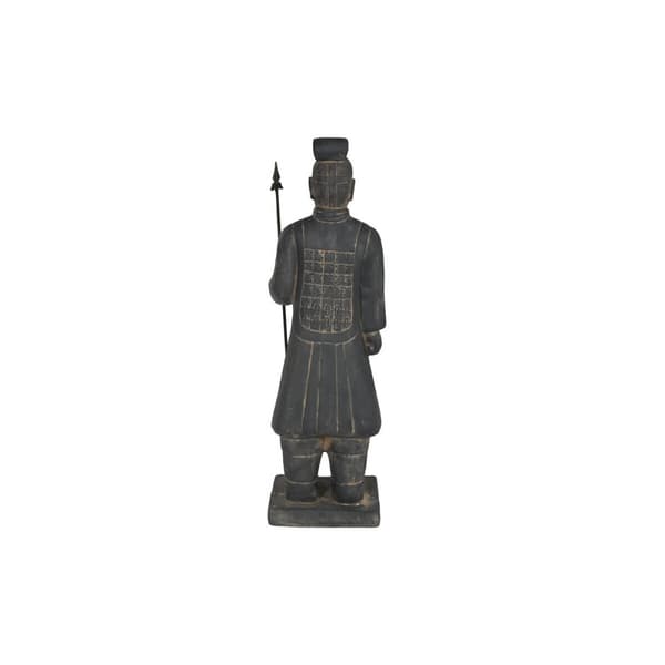 Prydnadsfigur Home ESPRIT Grå Gyllene Orientalisk Krigare 35 x 32 x 118 cm