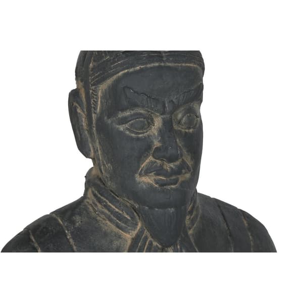 Prydnadsfigur Home ESPRIT Grå Gyllene Orientalisk Krigare 35 x 32 x 118 cm