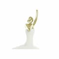 Miniatyrbild 1 av 3: Prydnadsfigur DKD Home Decor 13,5 x 12,5 x 40 cm Gyllene Vit Harts Balettdansare