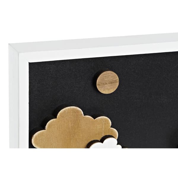Väggdekoration DKD Home Decor Vit Brun Hus Urban 40 x 3,5 x 20 cm