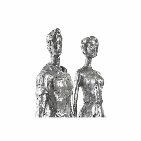 Prydnadsfigur DKD Home Decor Silvrig Svart Harts Modern Familj (26 x 11,5 x 41,5 cm)
