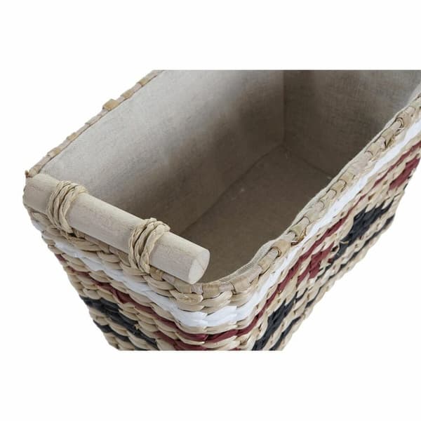 Korg - set DKD Home Decor Polyester Kolonial Fibrer (39 x 27 x 24 cm)