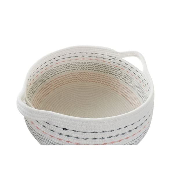 Korg - set DKD Home Decor Vit Svart Orange 52 x 43 x 25 cm