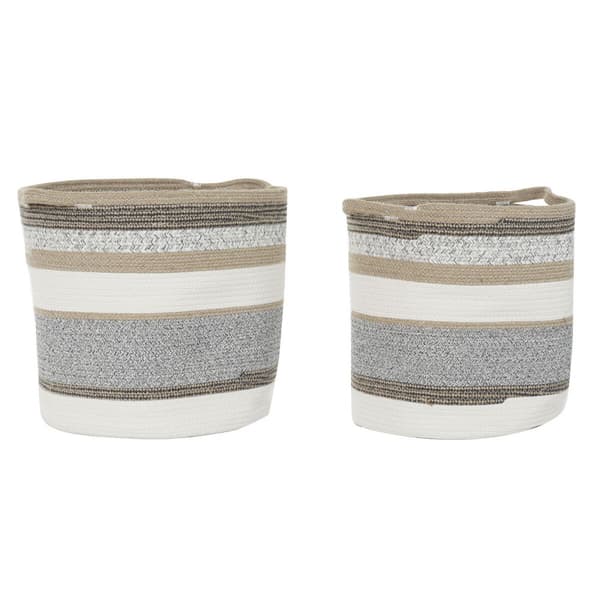 Korg - set DKD Home Decor Bomull Jute (40 x 40 x 40 cm)