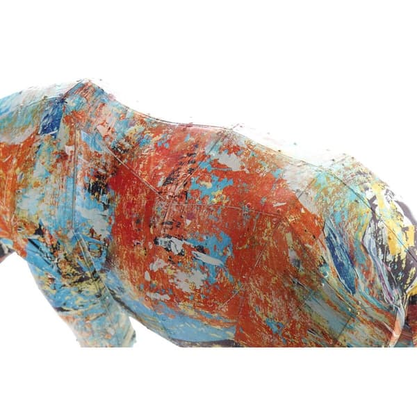 Prydnadsfigur DKD Home Decor 34 x 12,5 x 16,5 cm Multicolour Noshörning Modern