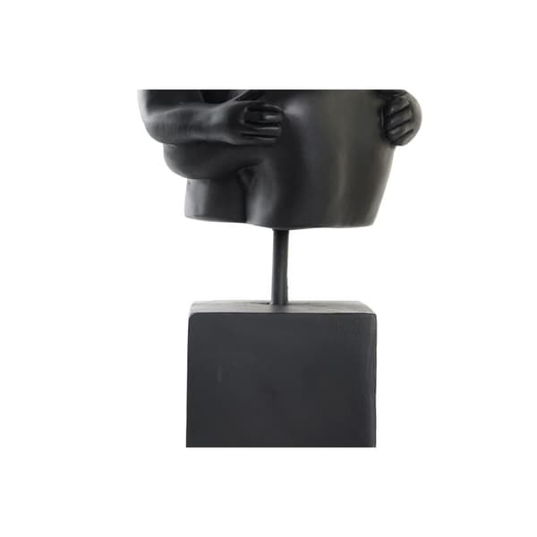 Prydnadsfigur DKD Home Decor Par Svart Gyllene 15,5 x 13,5 x 37,5 cm (2 antal)
