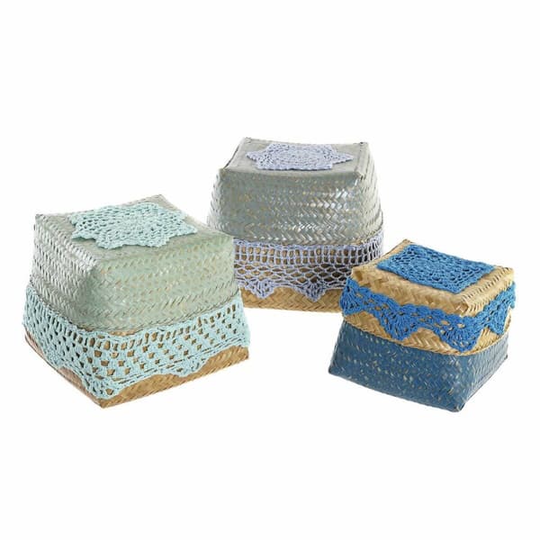 Korg - set DKD Home Decor Bomull Bambu (22 x 27 x 27 cm)