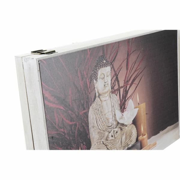 Dekorationslåda DKD Home Decor Multicolour Trä MDF Buddha Räknare (2 antal)