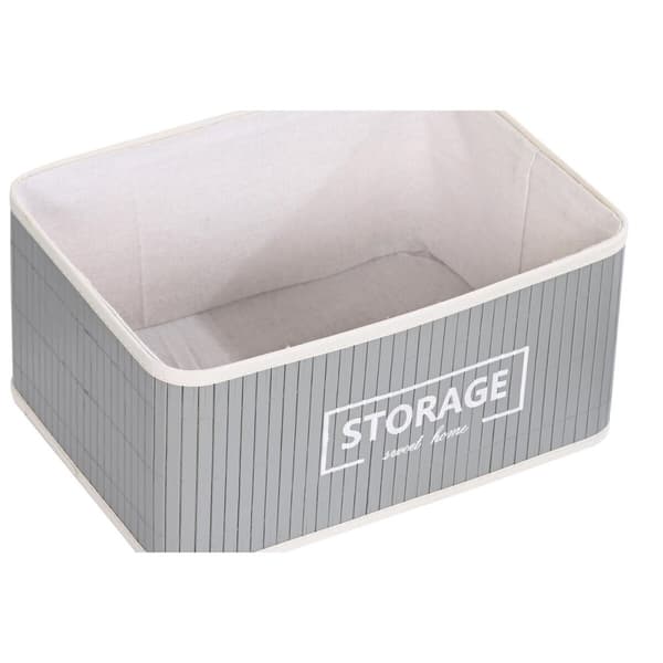 Korgset DKD Home Decor Mörkgrå Bambu 40 x 30 x 46 cm (5 Delar) (6 Delar)