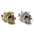 Miniatyrbild 4 av 4: Prydnadsfigur DKD Home Decor Gyllene Silvrig Skalle 16,5 x 10,5 x 11,5 cm (2 antal)