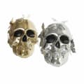 Miniatyrbild 1 av 4: Prydnadsfigur DKD Home Decor Gyllene Silvrig Skalle 16,5 x 10,5 x 11,5 cm (2 antal)