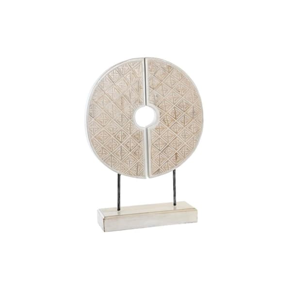 Prydnadsfigur DKD Home Decor Vit Järn Cirklar (41 x 12 x 55 cm)