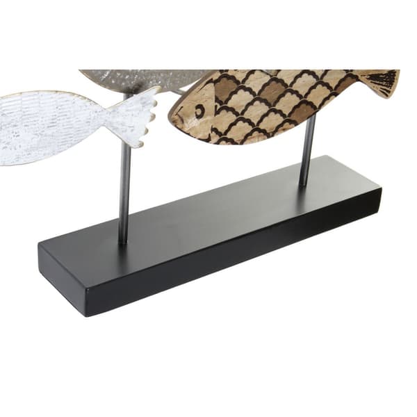 Prydnadsfigur DKD Home Decor 65,4 x 9,5 x 43 cm Svart Blå Brun Spiraler (2 antal)