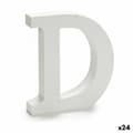 Miniatyrbild 1 av 2: Brev D Trä Vit (2 x 16 x 14,5 cm) (24 antal)