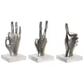 Miniatyrbild 1 av 2: Prydnadsfigur DKD Home Decor Silvrig 10 x 10 x 20 cm (3 antal)
