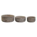 Miniatyrbild 1 av 3: Bordsdekoration DKD Home Decor Vit Naturell Indier 30,5 x 30,5 x 12,7 cm (3 Delar)