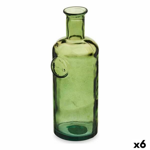 Flaska Stamp Grön 11,7 x 33,5 x 11,7 cm Dekoration (6 antal)
